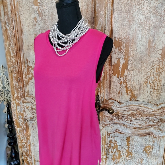 New Fuchsia Bright Pink Sleeveless Top XL - Picture 6 of 9